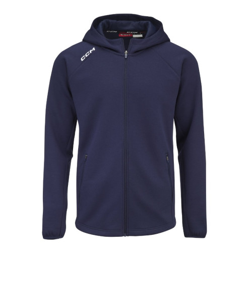 Hokejová Mikina CCM Locker Room Full Zip Hoodie Navy