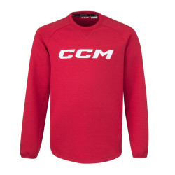 Hokejová Mikina CCM Locker Room Fleece Crew Red